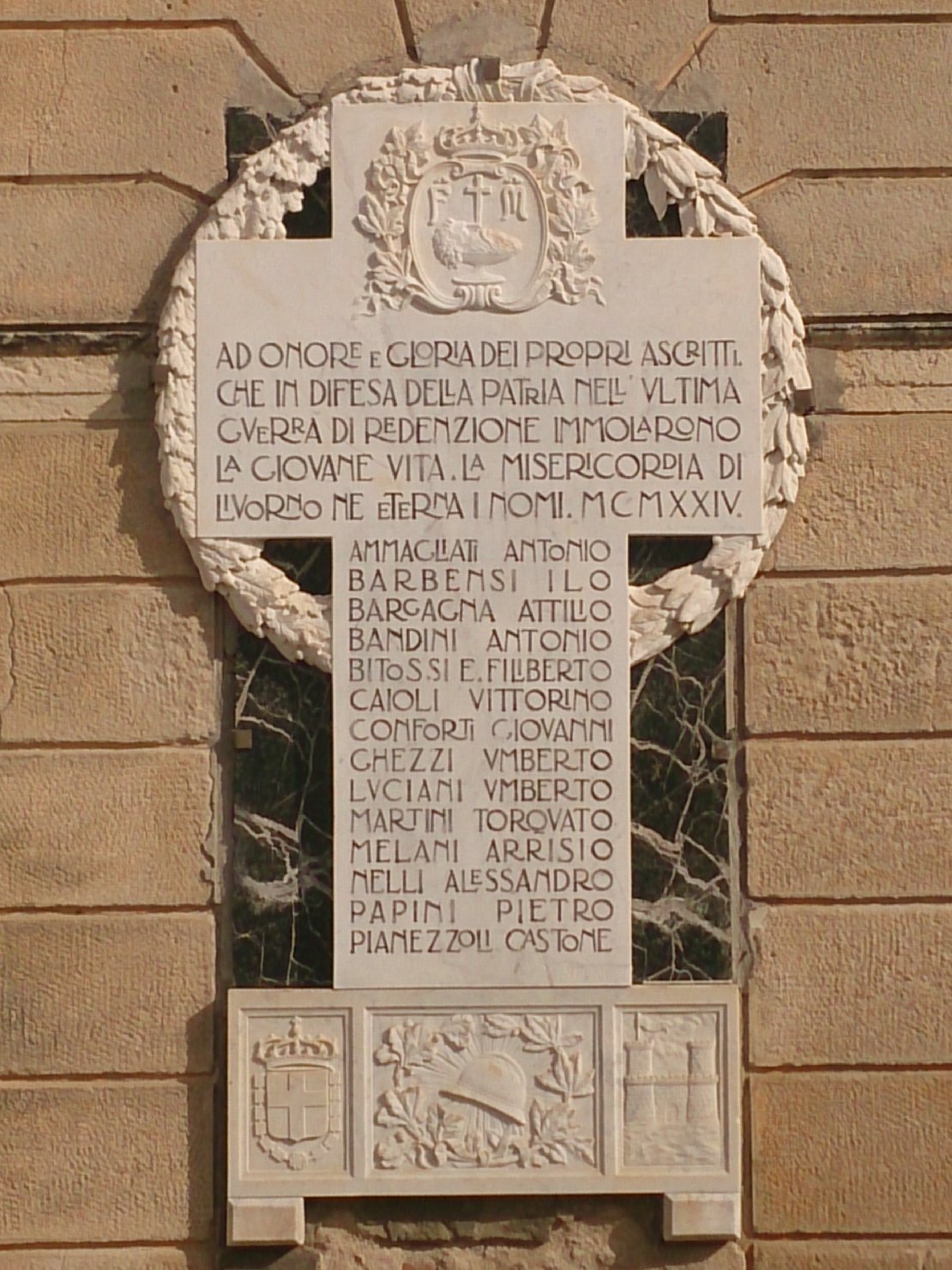 lapide commemorativa ai caduti di Tarrini Oreste Cesare (sec. XX)