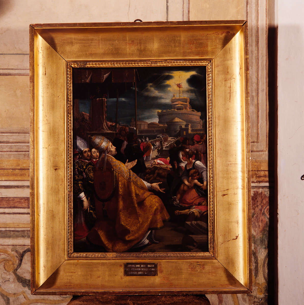 apparizione di San Michele Arcangelo sulla Mole Adriana (dipinto, opera isolata) - ambito fiorentino (prima metà sec. XVI)