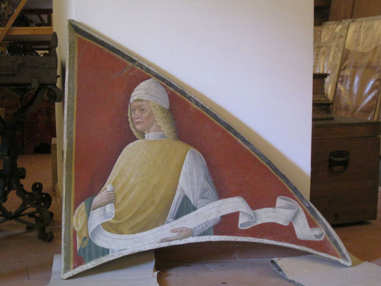 Profeta (dipinto murale staccato) di Maestro di Martinengo (seconda metà sec. XV)