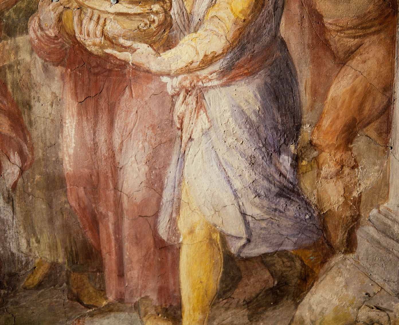 Ingresso Trionfale di Alessandro in Babilonia (dipinto murale, elemento d'insieme) di Pino Marco (sec. XVI)
