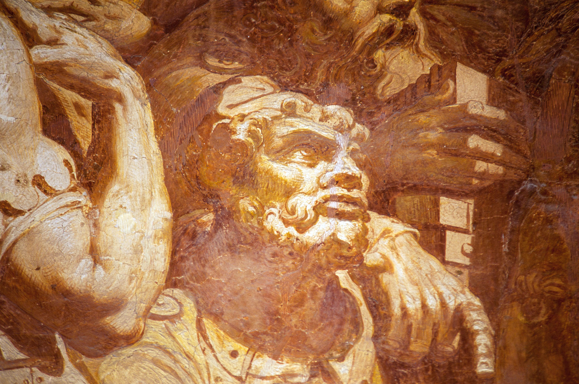 Alessandro Magno pone in salvo gli scritti di Omero (dipinto murale, elemento d'insieme) di Bonaccorsi Pietro detto Perin del Vaga, Castello Giovanni Battista (attribuito) (sec. XVI) 