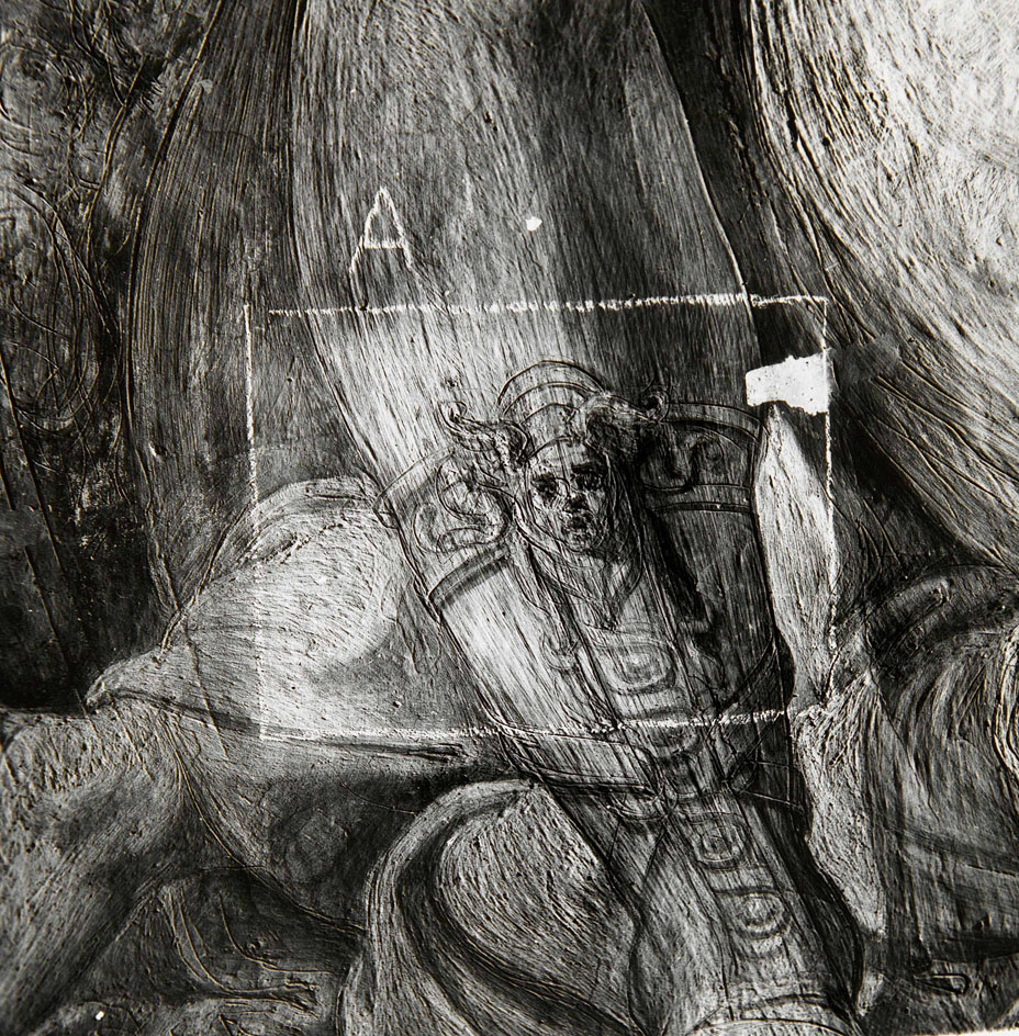 Alessandro Magno grazia la famiglia di Dario (dipinto murale, elemento d'insieme) di Bonaccorsi Pietro detto Perin del Vaga, Pellegrini Pellegrino detto Pellegrino Tibaldi (attribuito) (sec. XVI) 