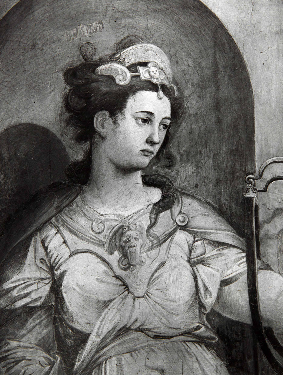 Temperanza (dipinto murale, elemento d'insieme) di Siciolante Girolamo (attribuito), Bonaccorsi Pietro detto Perin del Vaga (sec. XVI) 