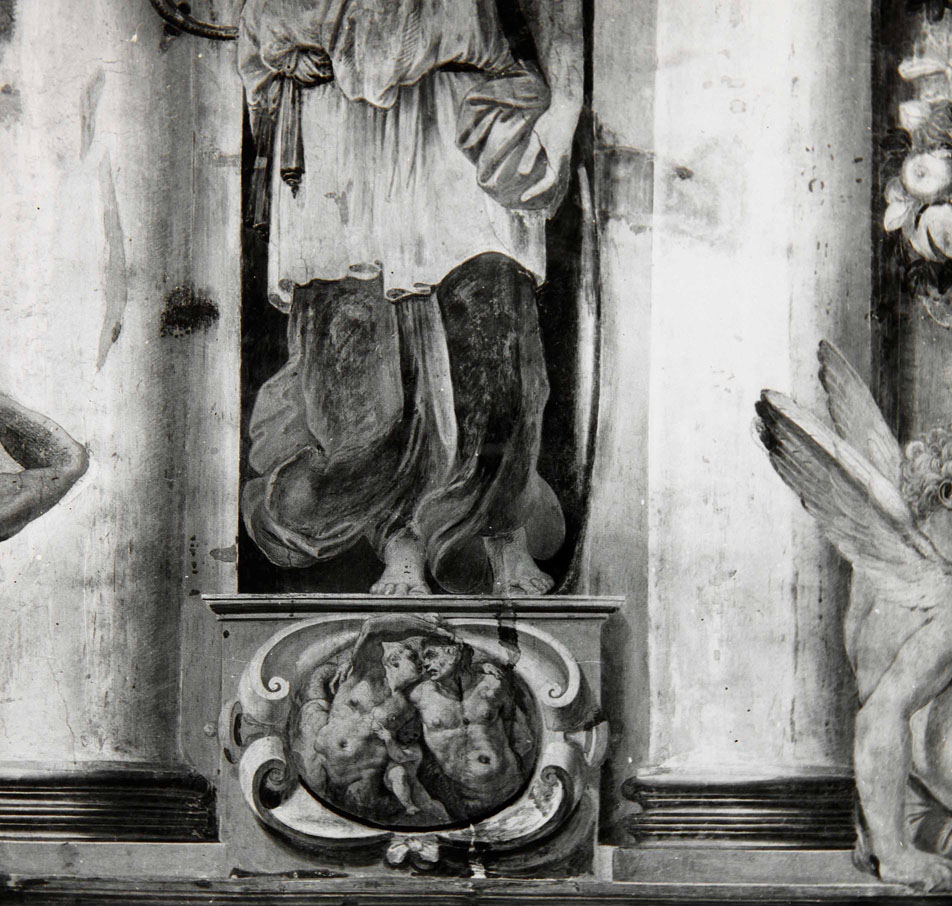 Prudenza (dipinto murale, elemento d'insieme) di Siciolante Girolamo (attribuito), Bonaccorsi Pietro detto Perin del Vaga (sec. XVI) 