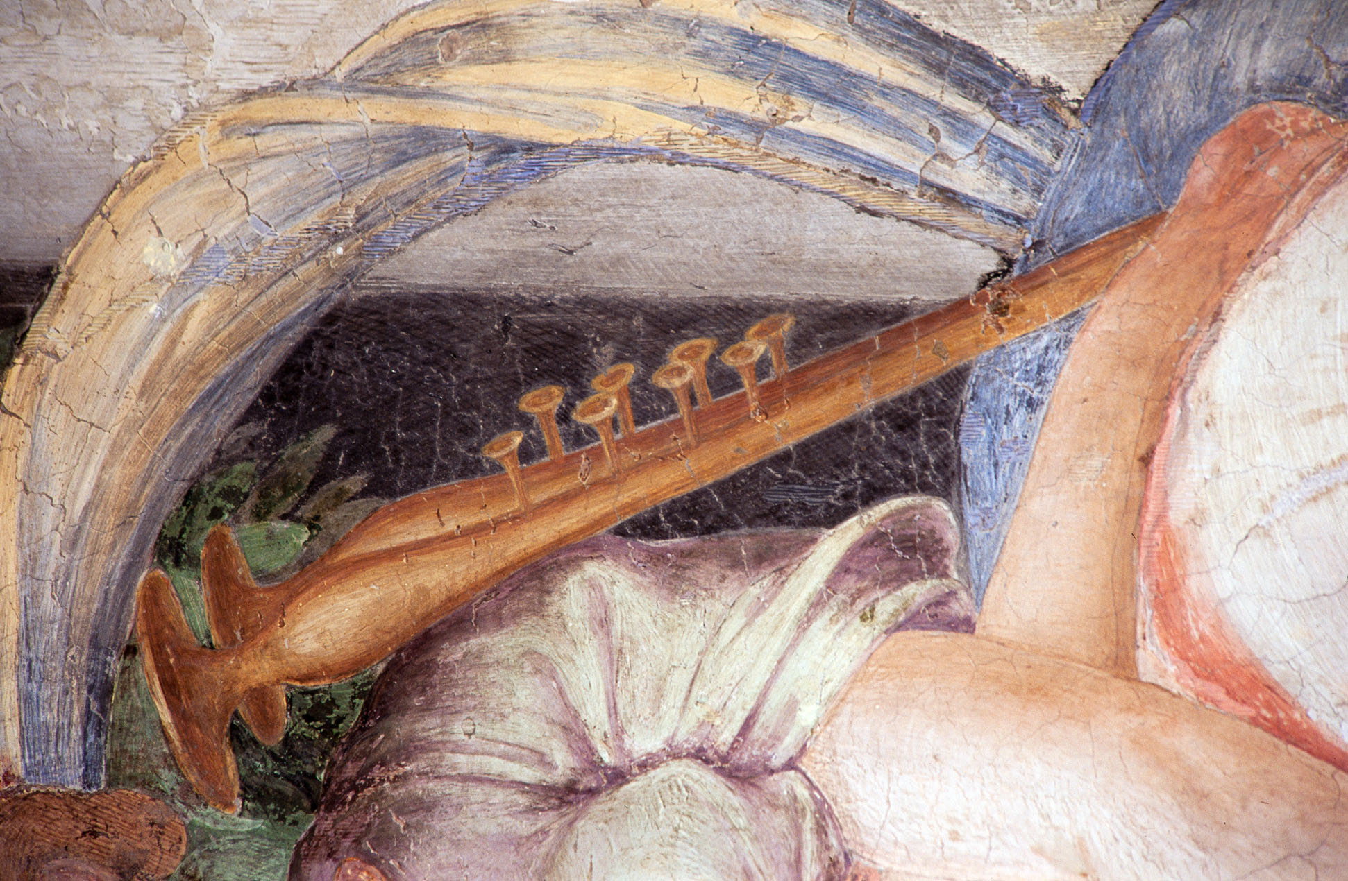 Erato e Talia (dipinto murale, elemento d'insieme) di Rietti Domenico da Figline detto Zaga (attribuito), Bonaccorsi Pietro detto Perin del Vaga (sec. XVI)