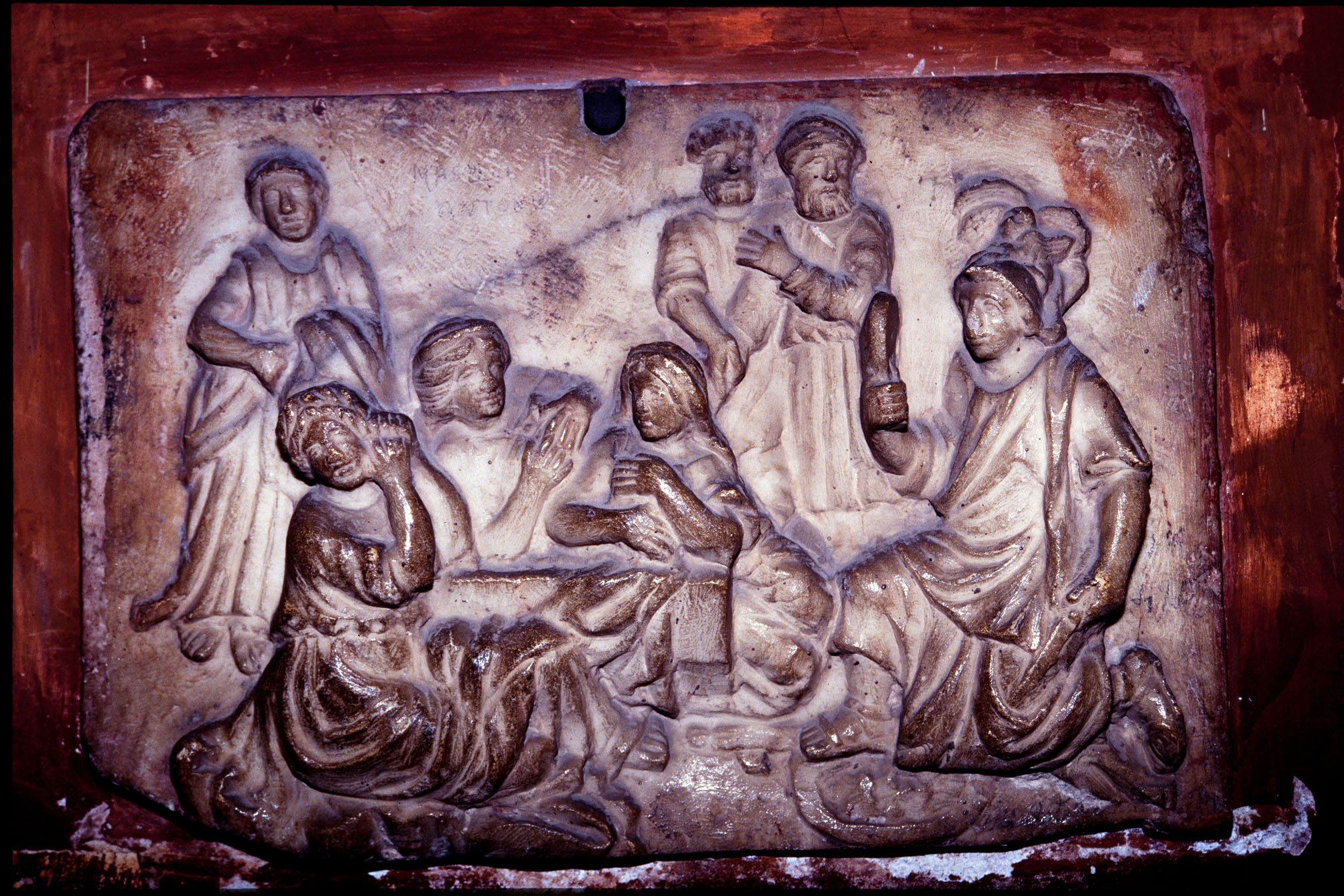 Achille tra le figlie di Licomede (rilievo) - artigianato romano (sec. XVII) 