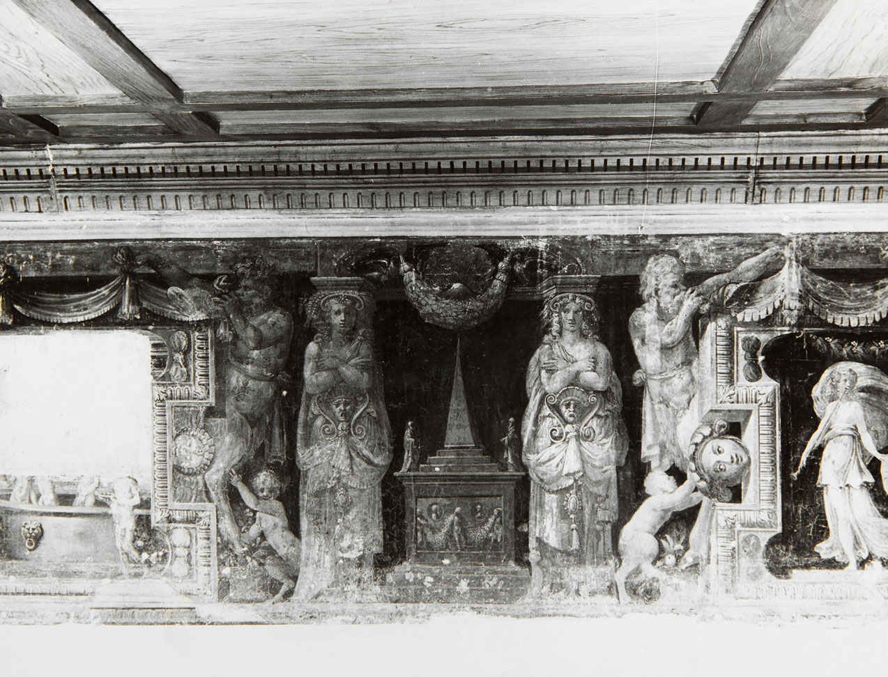 Meta Romuli (dipinto murale) di Luzio Romano (e aiuti), Fontana Prospero (sec. XVI)