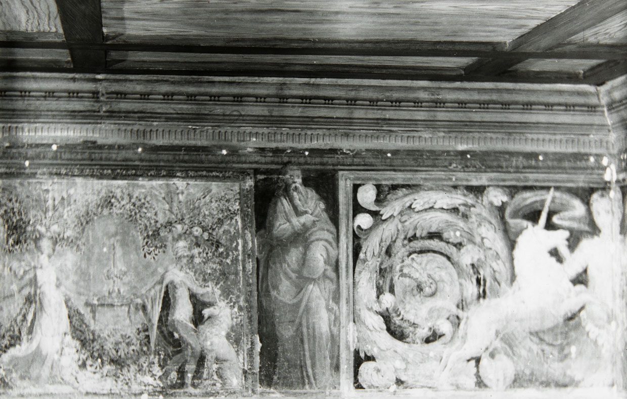 cariatidi (dipinto murale) di Luzio Romano (e aiuti), Fontana Prospero (sec. XVI)