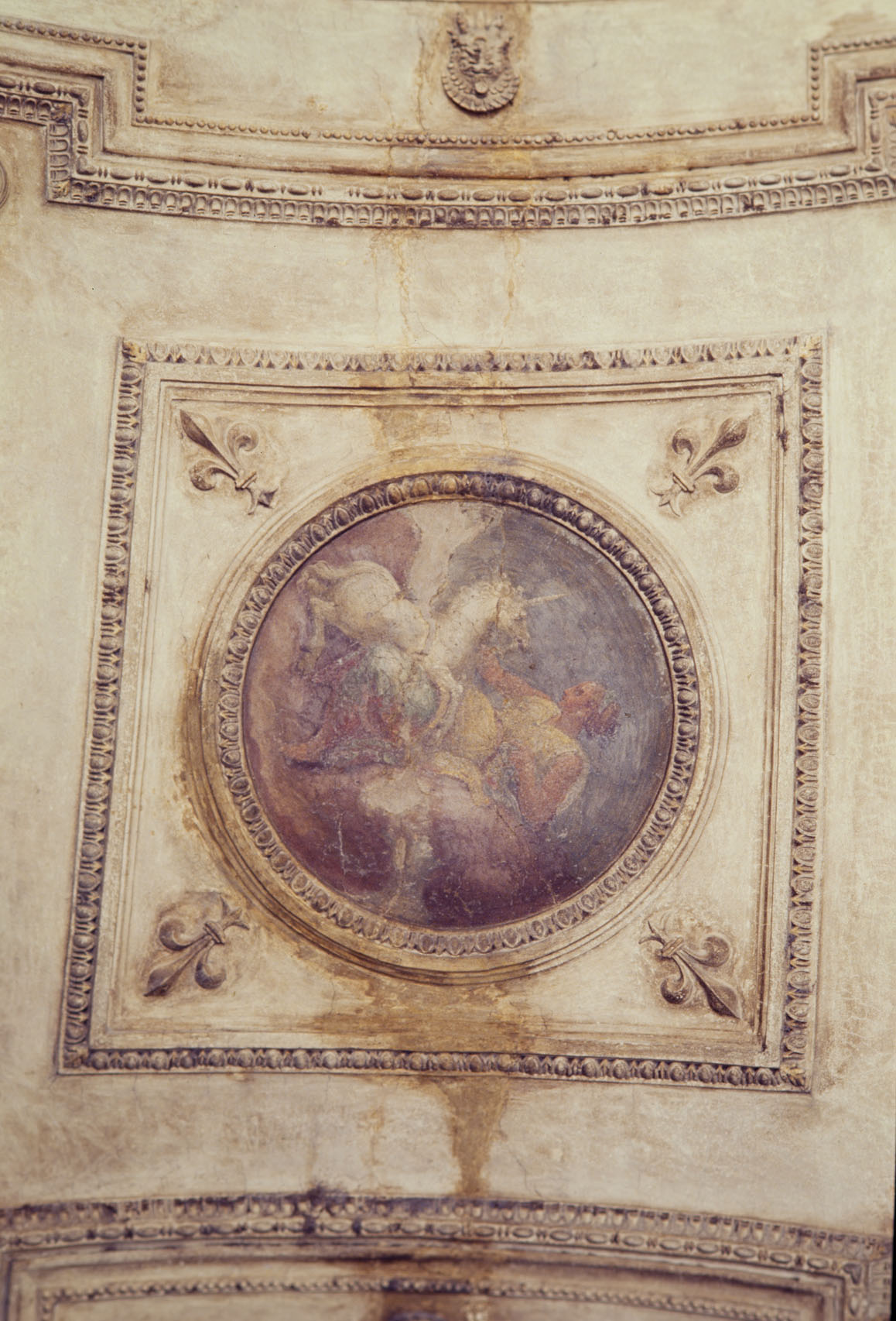 figura femminile con unicorno (decorazione plastico-pittorica) di Siciolante Girolamo (sec. XVI)