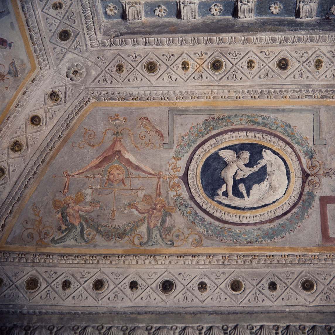 Amorini con animali marini (decorazione plastica, serie) di Pippi Giulio detto Giulio Romano, Giovanni da Udine detto Giovanni Ricamatore (sec. XVI) 