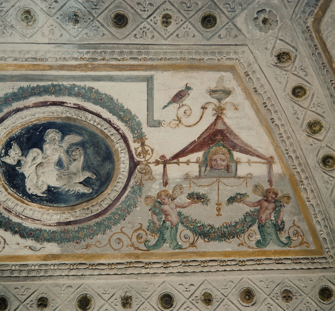 Amorini con animali marini (decorazione plastica, serie) di Pippi Giulio detto Giulio Romano, Giovanni da Udine detto Giovanni Ricamatore (sec. XVI)