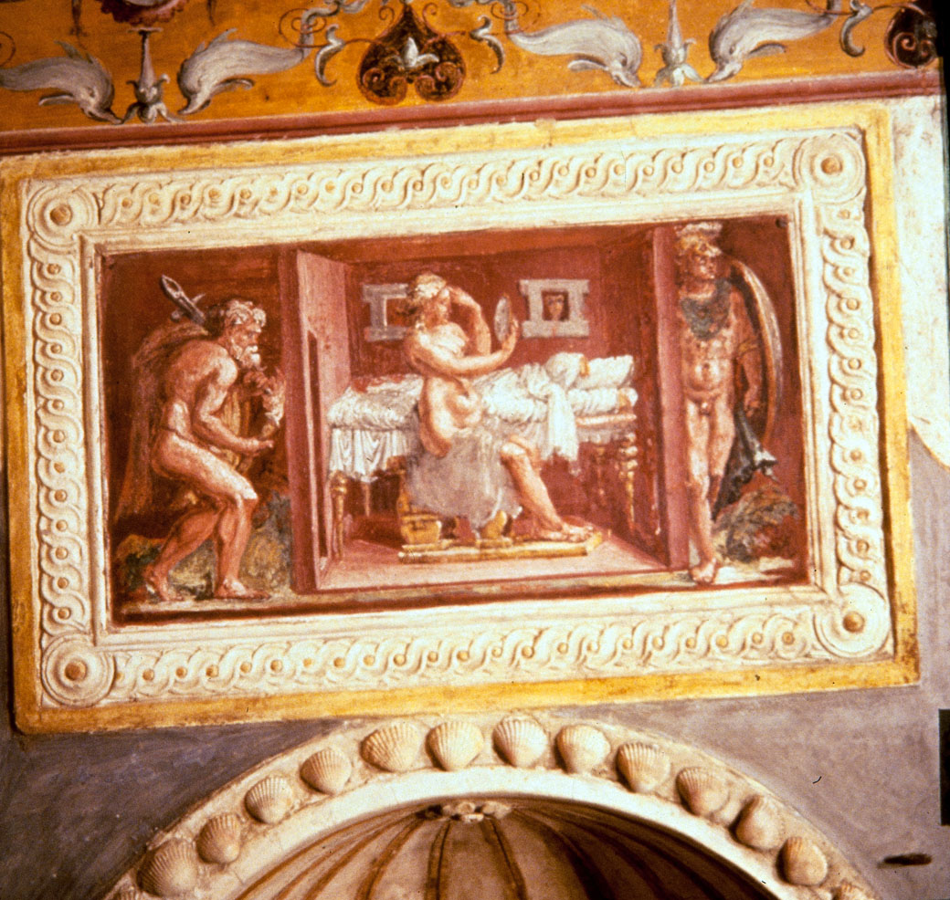 Vulcano, Venere e Marte (decorazione plastico-pittorica, serie) di Pippi Giulio detto Giulio Romano, Giovanni da Udine detto Giovanni Ricamatore (sec. XVI) 
