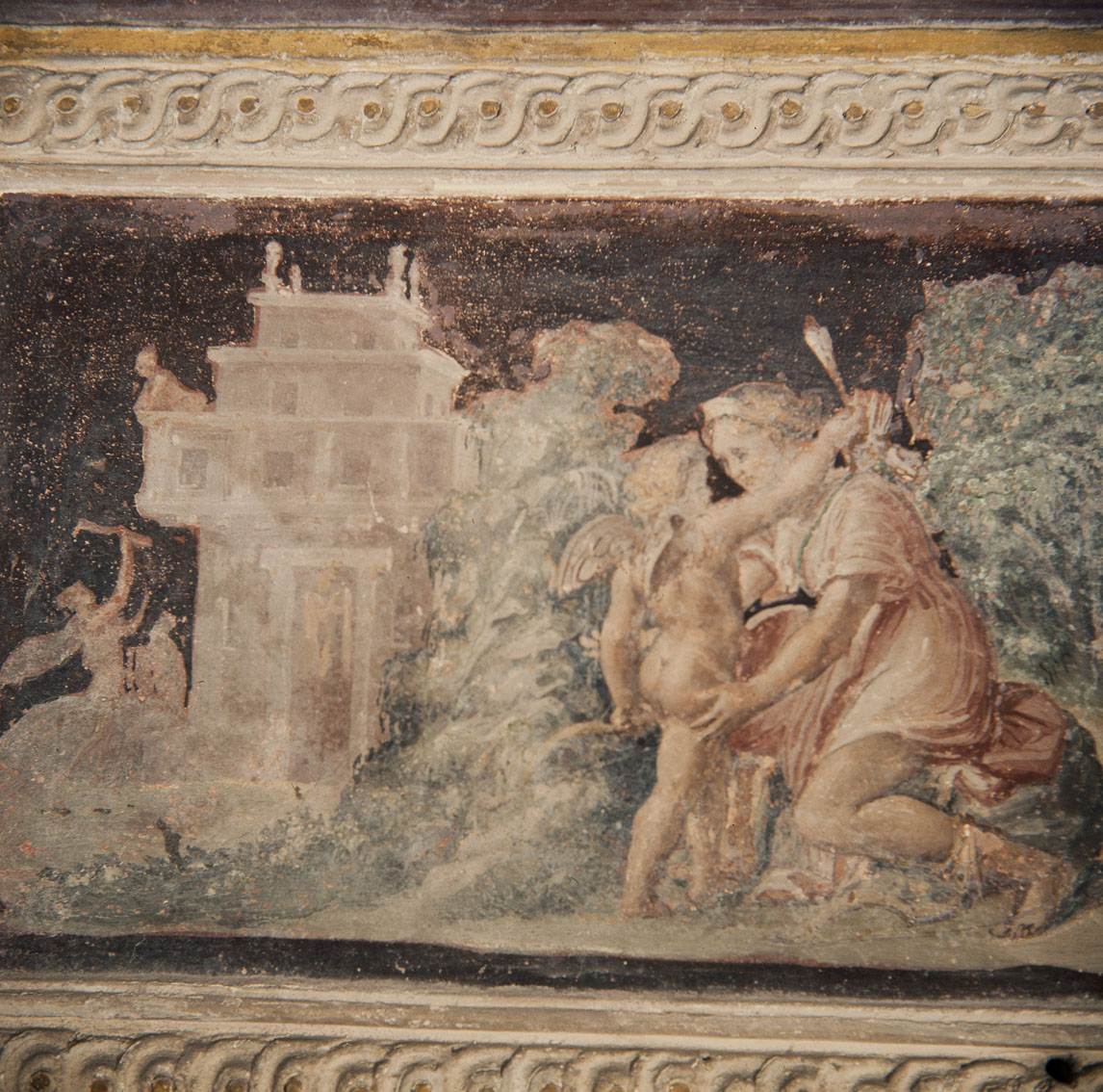 Diana e Amore (decorazione plastico-pittorica, serie) di Pippi Giulio detto Giulio Romano, Giovanni da Udine detto Giovanni Ricamatore (sec. XVI)