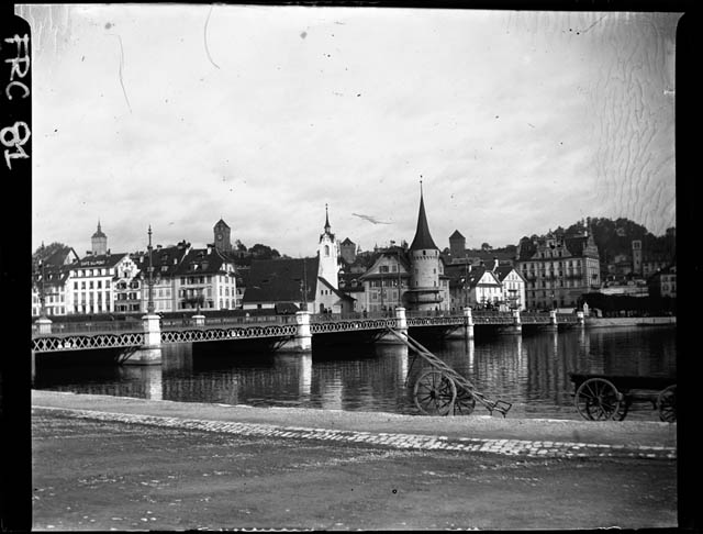 Zurigo - ponte sul Limmat (negativo) di Rossi, Giovanni Battista (XX)
