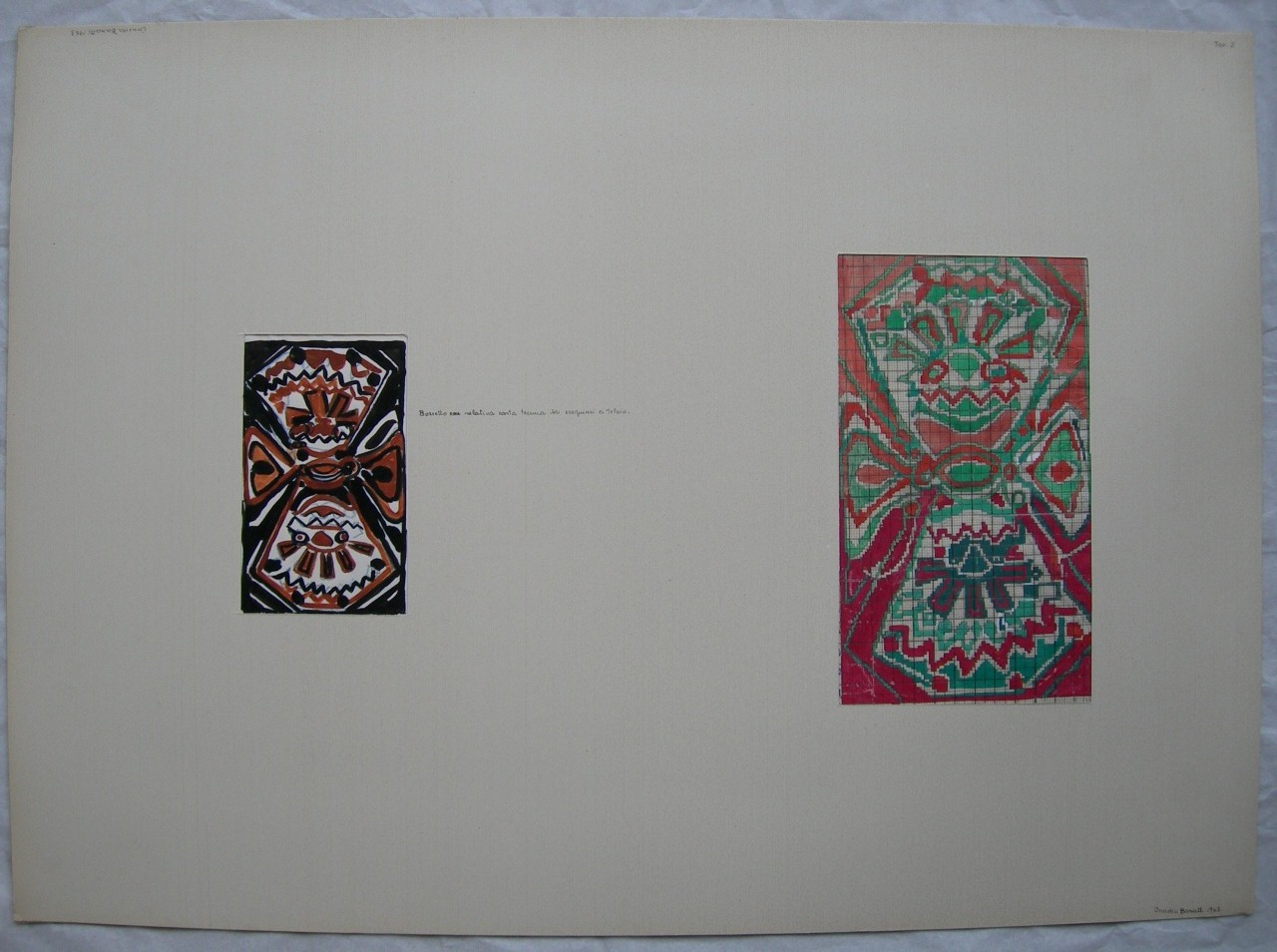 disegno preparatorio di Baratti Ornella (sec. XX)