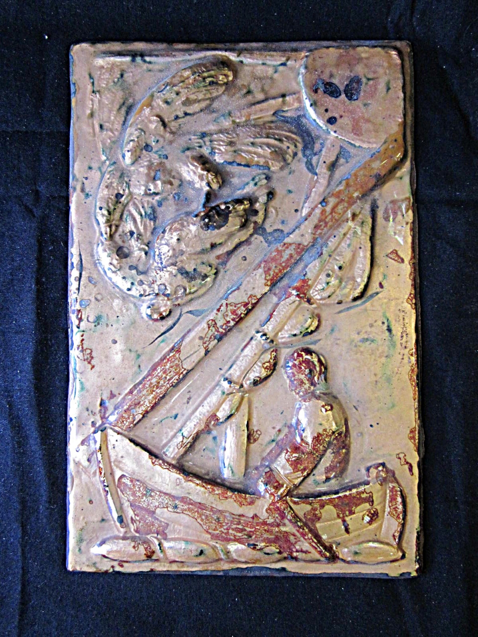 figura maschile (placchetta, opera isolata) di Dal Moro Angelo (attribuito) (metà sec. XX)