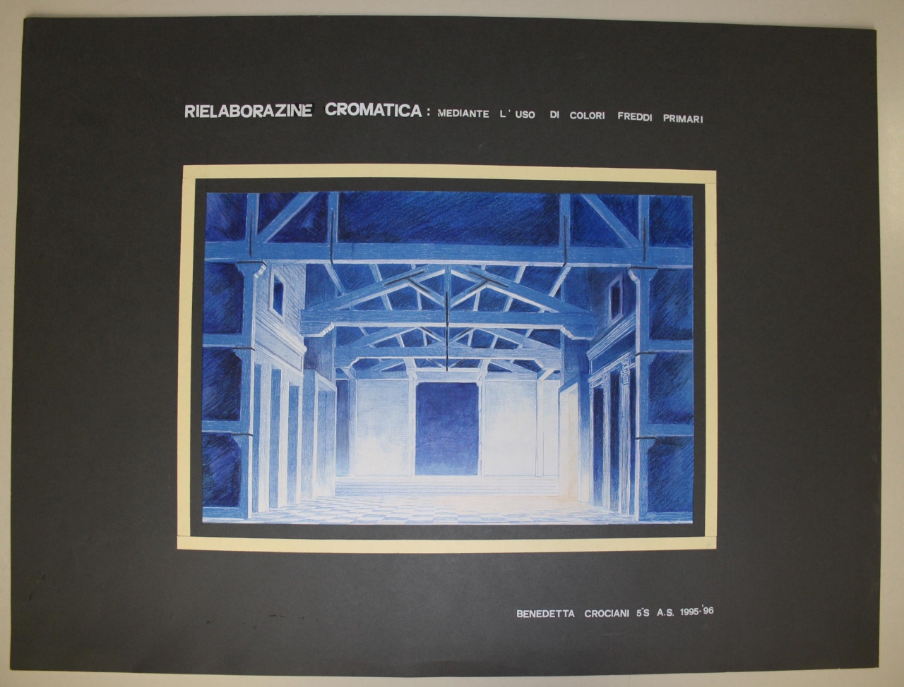 Provando e riprovando (disegno per scenografia) di Crociani Benedetta (fine sec. XX)