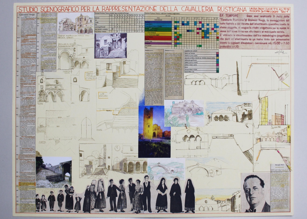 Cavalleria rusticana (disegno per scenografia) di Pagni Laura (fine sec. XX)