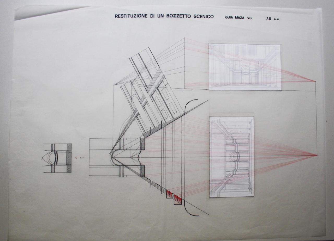 La favola di Orfeo (disegno per scenografia) di Maza Guya (fine sec. XX)