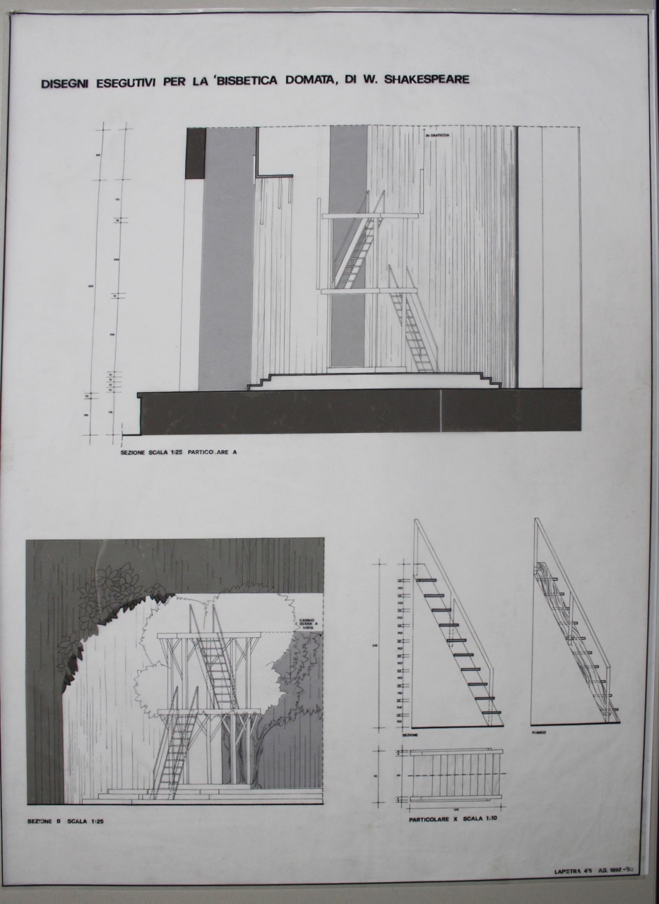 La bisbetica domata (disegno per scenografia) di La Pietra Siriana (fine sec. XX)