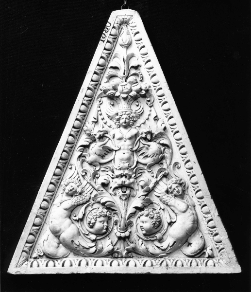 motivi decorativi a grottesche (calco) di Lelli Oronzio (bottega) (ultimo quarto sec. XIX)