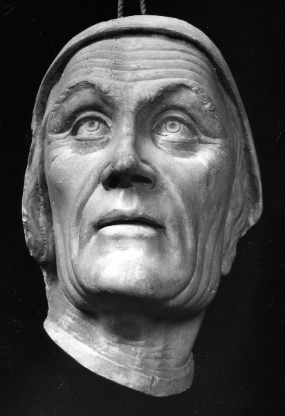 testa d'uomo (calco di scultura) di Lelli Oronzio (bottega) (ultimo quarto sec. XIX)