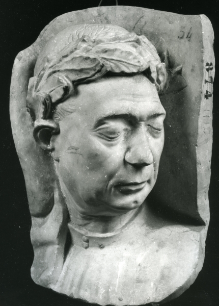 ritratto di Leonardo Bruni (calco di scultura) di Lelli Oronzio (ultimo quarto sec. XIX)
