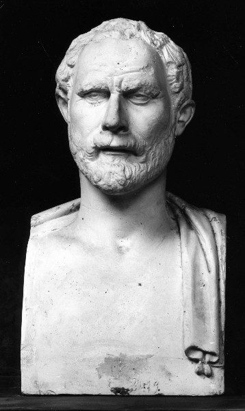 busto ritratto di Demostene (calco di scultura) di Lelli Giuseppe (bottega) (secc. XIX/ XX)