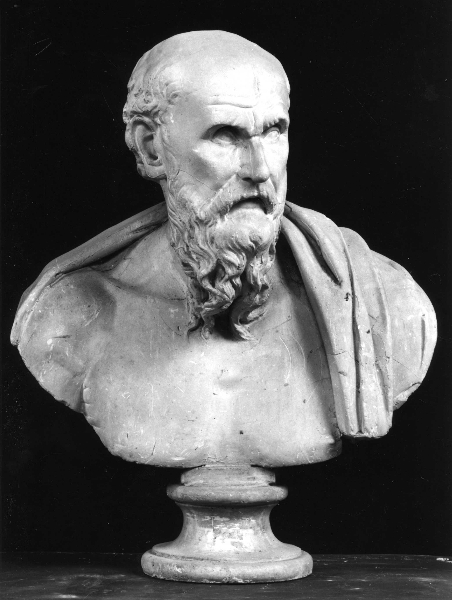 busto di Esiodo (calco) di Lelli Oronzio (bottega) (ultimo quarto sec. XIX)