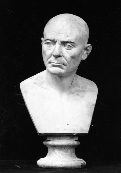 busto di Giulio Cesare (calco di scultura) di Laboratorio della Glyptothek di Monaco (secondo quarto sec. XX)