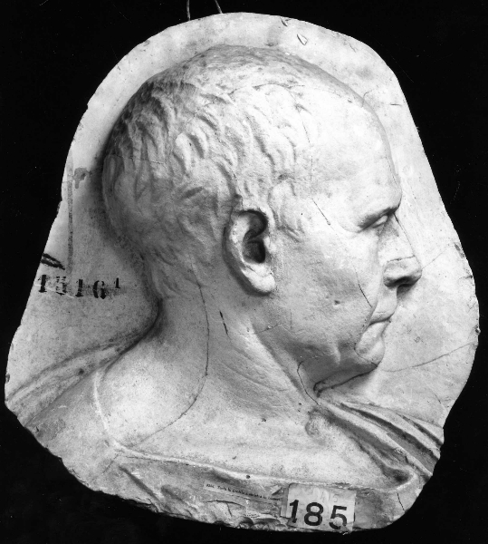 ritratto d'uomo di profilo (calco) di Lelli Oronzio (bottega) (ultimo quarto sec. XIX)