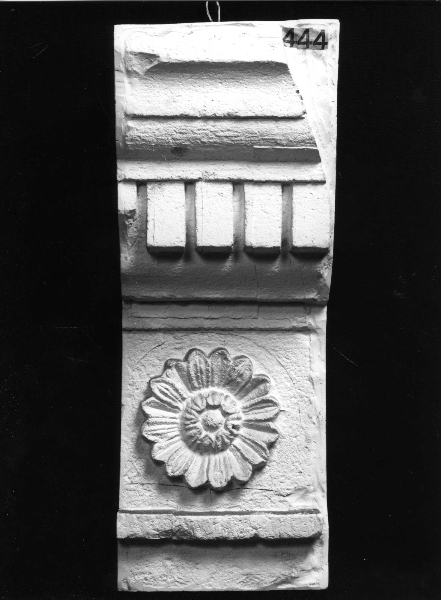 motivi decorativi a fasce modanate e fiori (calco) di Lelli Oronzio (bottega) (ultimo quarto sec. XIX)