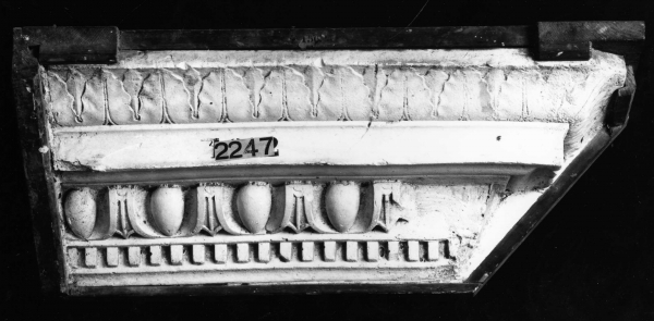 motivi decorativi a fasce con ornato vegetale, ovoli e dentelli (calco) di Laboratorio Istituto Statale d'Arte (attribuito) (seconda metà sec. XIX)