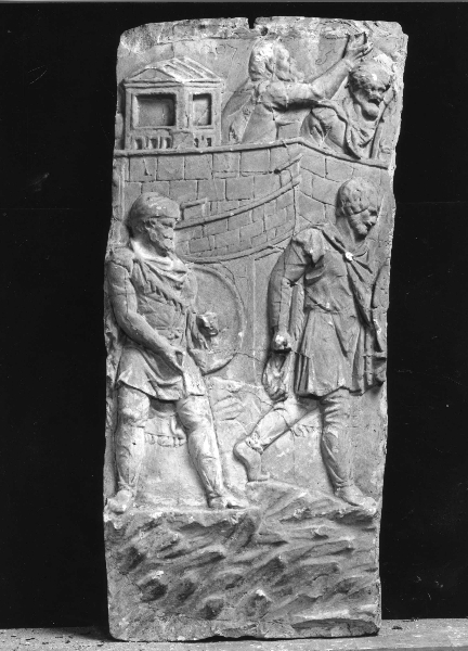 Daci in attesa delle truppe romane (calco di rilievo) - bottega italiana (metà sec. XX)