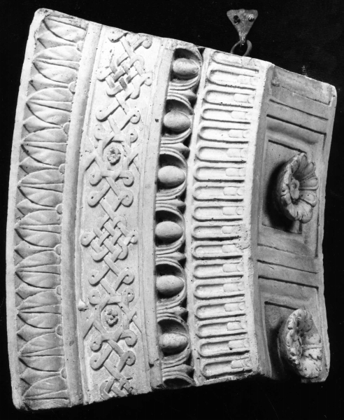 motivi decorativi geometrici e vegetali stilizzati (calco) di Laboratorio del Reale Museo Industriale di Torino (attribuito) (ultimo quarto sec. XIX)