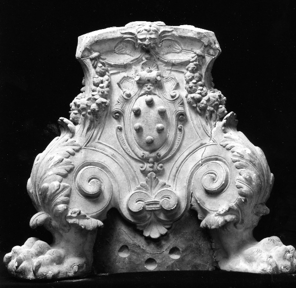 motivi decorativi vegetali e stemma mediceo (calco) di Lelli Oronzio (ultimo quarto sec. XIX)