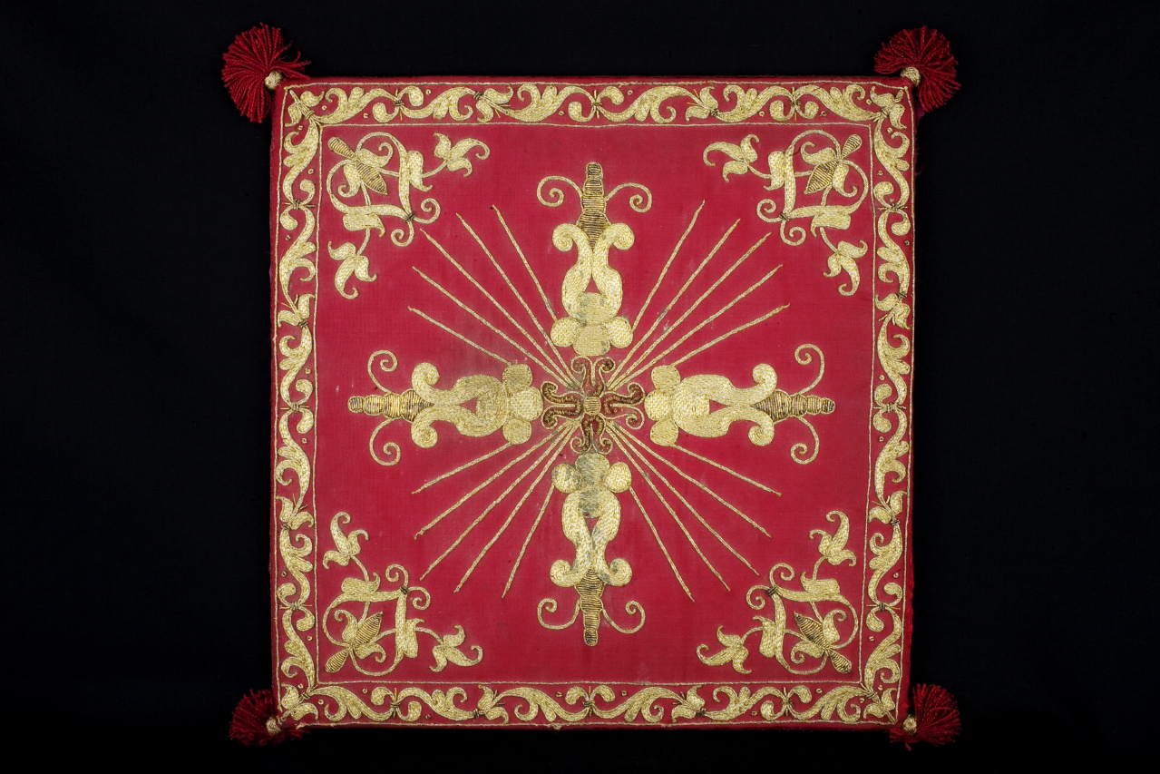 borsa, elemento d'insieme - manifattura romana (metà XVII)