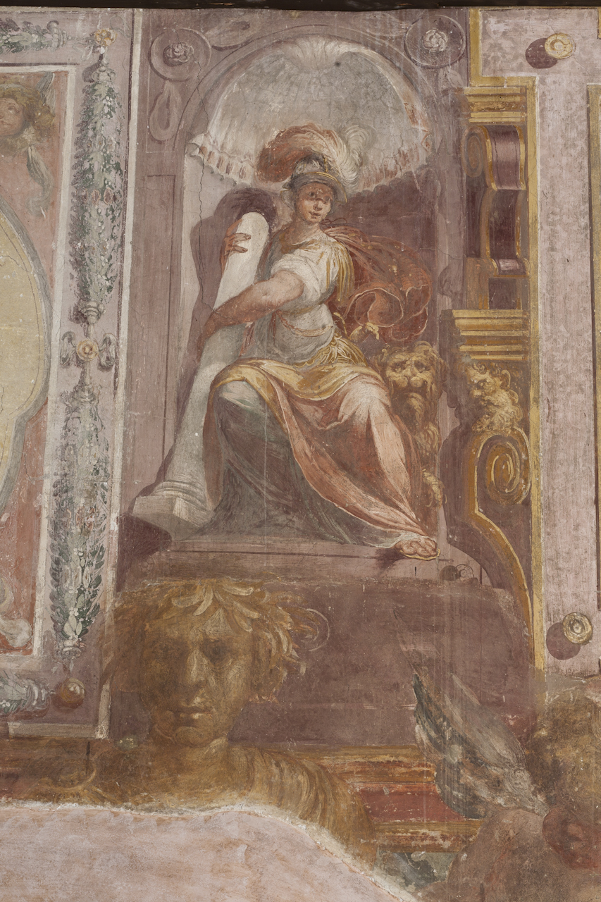 allegoria della Fortezza (dipinto, elemento d'insieme) - ambito romano (XVI/ XVII)