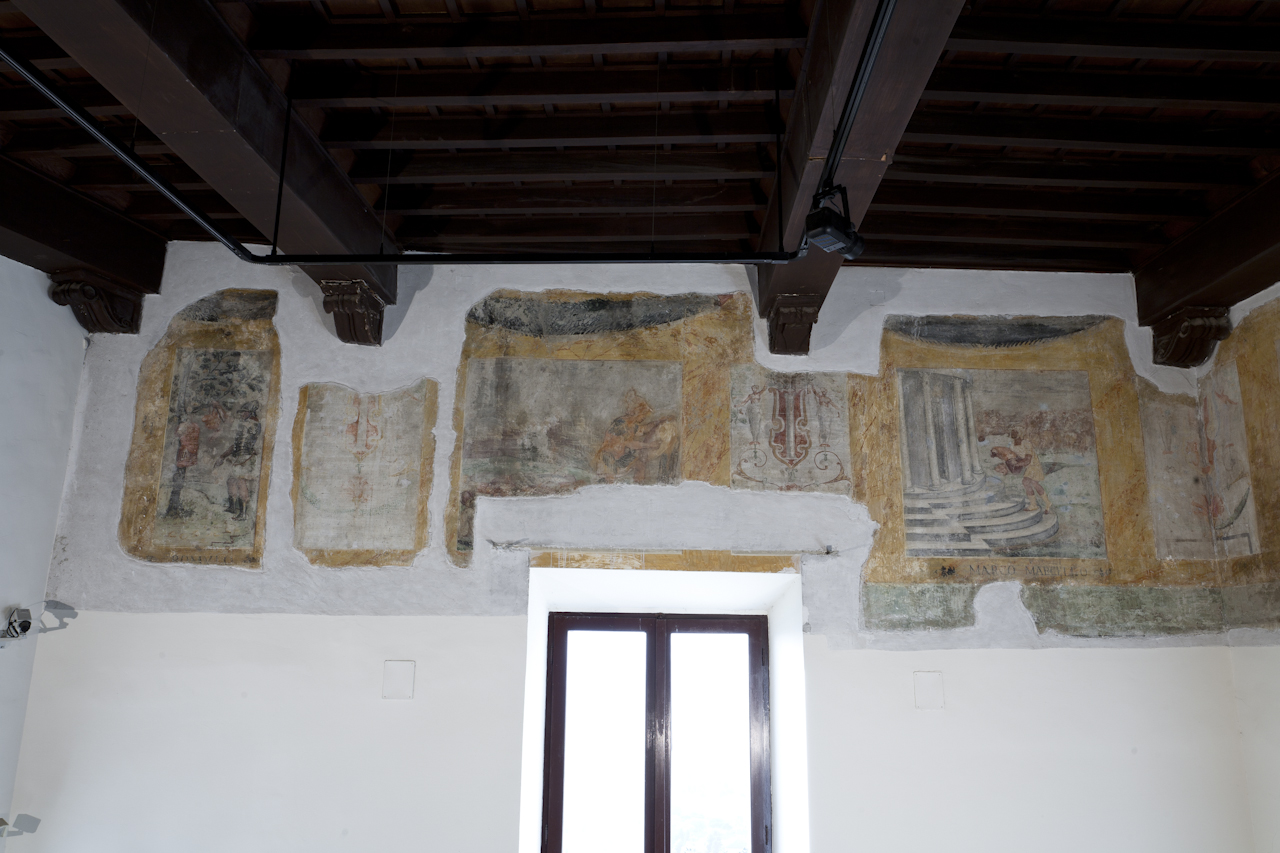 stemma gentilizio della famiglia Colonna-Della Rovere (dipinto, elemento d'insieme) - ambito romano (XVI)