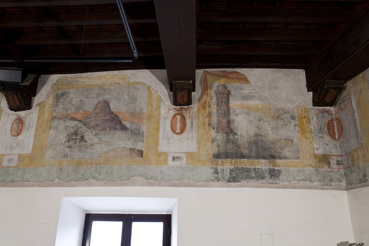 stemma gentilizio della famiglia Colonna-Della Rovere (dipinto, insieme) - ambito romano (XVI)