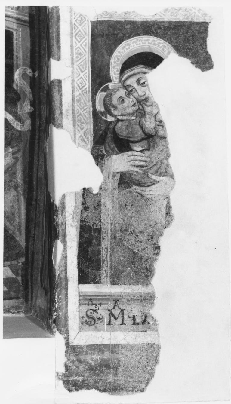 Madonna con Bambino (dipinto, frammento) - ambito lucano (prima metà sec. XVI)