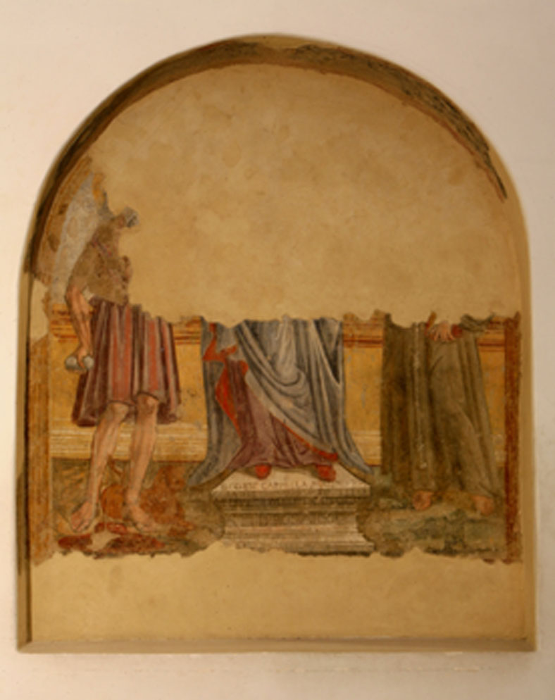 Madonna del Rosario e Santi (dipinto, frammento) - ambito lucano (seconda metà sec. XVI)
