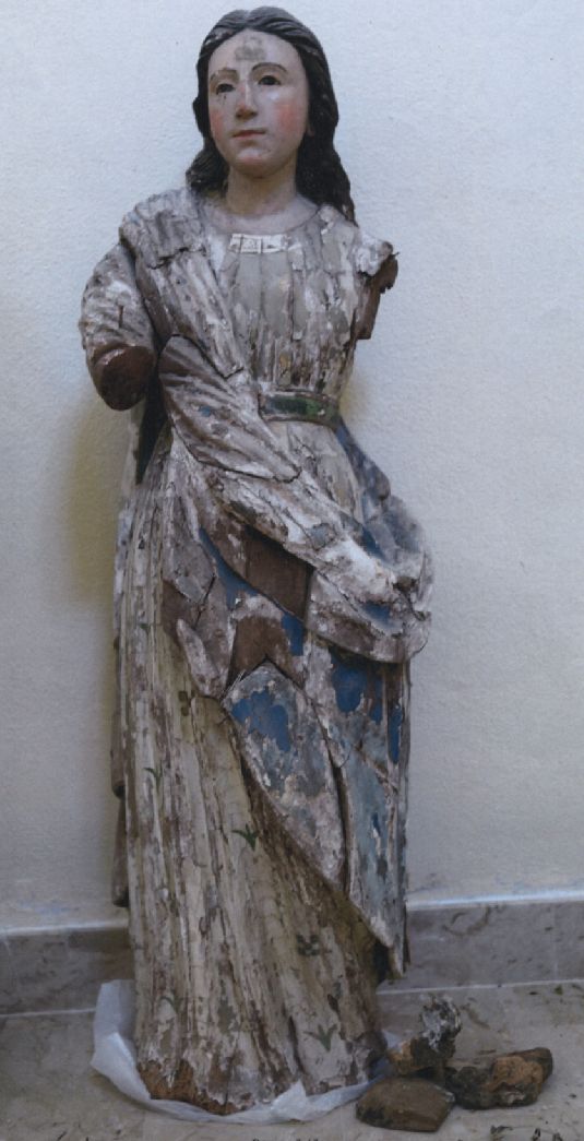 Vergine annunciata (scultura) - ambito lucano (seconda metà sec. XVIII)