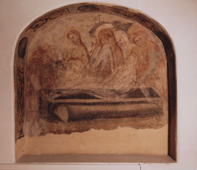 Gesù Cristo deposto nel sepolcro (dipinto) - ambito lucano (seconda metà XVI)
