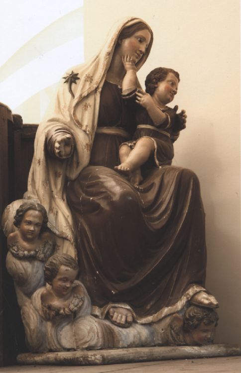 Madonna con Gesù Bambino e angeli (scultura) - ambito napoletano (seconda metà XIX sec)