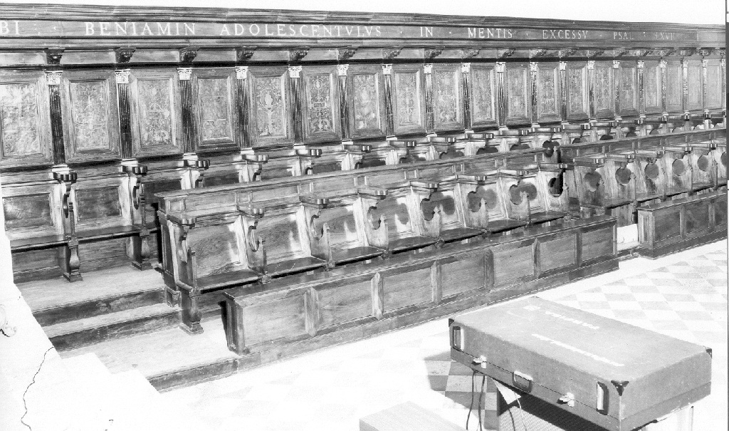 stalli del coro di Del Tasso Domenico di Zanobio, Giuliano di Giovanni detto Pollastra (sec. XVI)