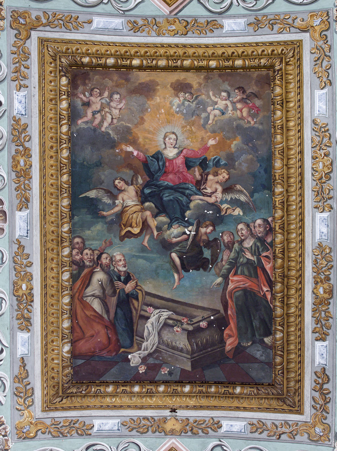 assunzione della Madonna, assunzione della Madonna (dipinto) di Moteler Paolo (attribuito) (sec. XVIII)