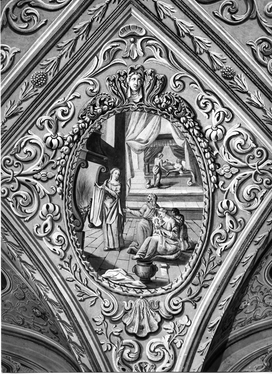 nascita di Maria Vergine, nascita di Maria Vergine (dipinto) di Moteler Paolo (attribuito) (sec. XVIII)