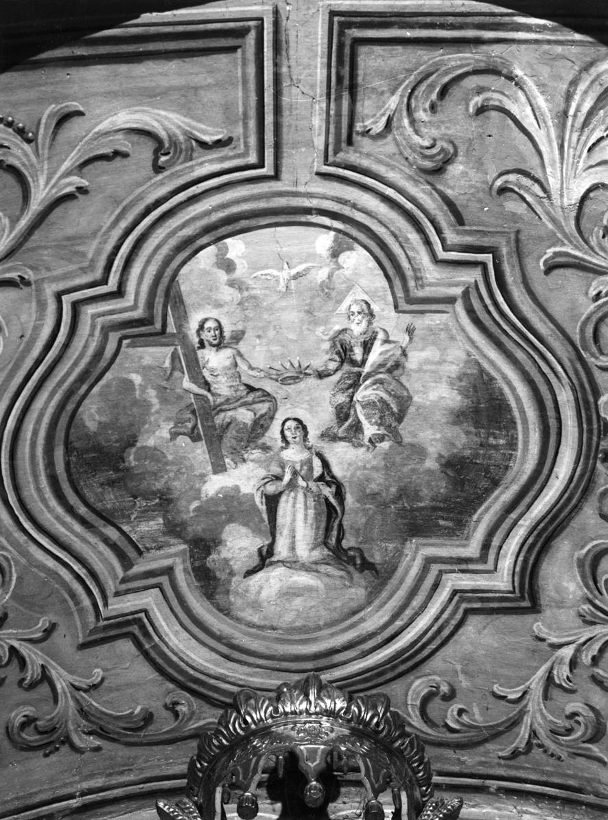 incoronazione di Maria Vergine, incoronazione di Maria Vergine (dipinto) di Moteler Paolo (attribuito) (sec. XVIII)