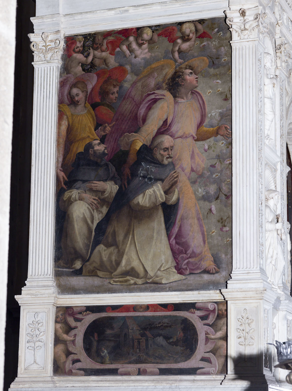 San Domenico e San Pietro martire (dipinto) di Tosini Michele detto Michele di Ridolfo del Ghirlandaio (sec. XVI)